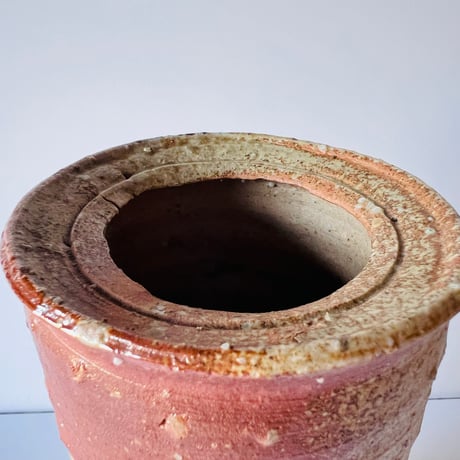 T−144 辻村史朗　信楽花入　共箱有　Shiro Tsujimura Shigaraki Flower Vase