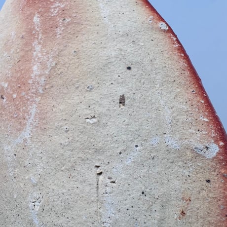 T−111 辻村史朗　伊賀葉皿　共箱有　Shiro Tsujimura Iga Leaf Plate (Iga-style Leaf-shaped Plate)