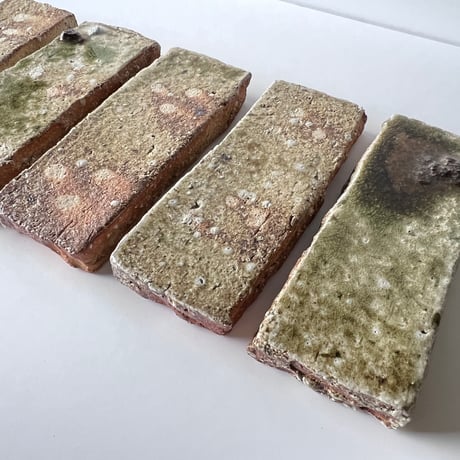 F−14 古谷和也　信楽長角四方陶板皿五枚組　Kazuya Furutani – Set of Five Shigaraki Rectangular Ceramic Plates