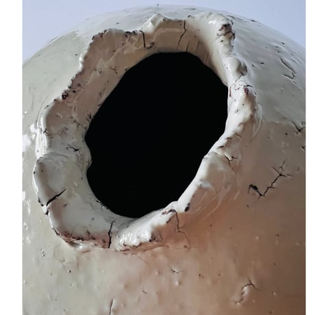 T−66 辻村史朗　粉吹丸壺　共箱有　Shiro Tsujimura: Powdered Round Pot