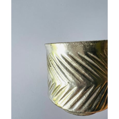 TNー52 谷井直人　銀彩ビードロマグカップ　しのぎ　Naoto Tanii Silver-glazed Vidro Mug - Shinogi
