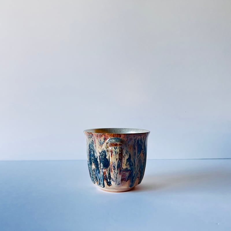 TNｰ84 谷井直人 銀彩黒流マグカップ Silver-Glazed Black Drip M