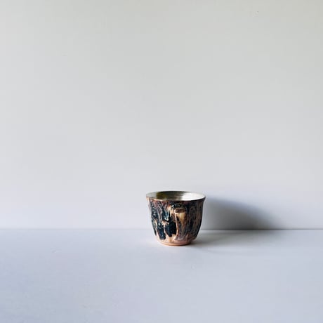 TNー53 谷井直人　黒流銀彩マグカップ　Naoto Tanii Black Flow Silver Mug