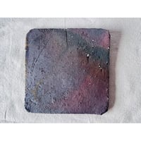 T−125 辻村史朗　焼き締め四方皿　共箱付　Shiro Tsujimura Yakishime Square Plate