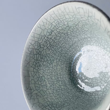TN−119 谷井直人　銀彩青磁貫入マグカップ Naoto Tanii Silver Glaze Celadon Crackled Mug