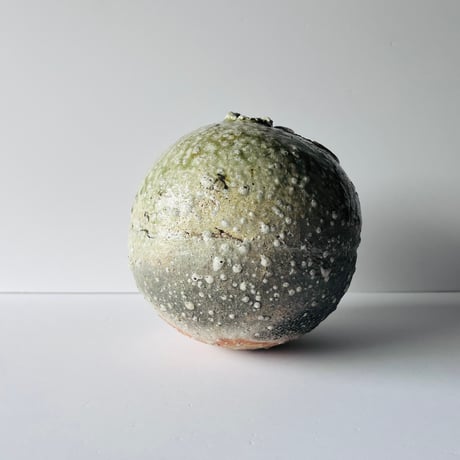 Tー68 辻村史朗　伊賀丸壺　共箱有　Shiro Tsujimura Iga Round Vase