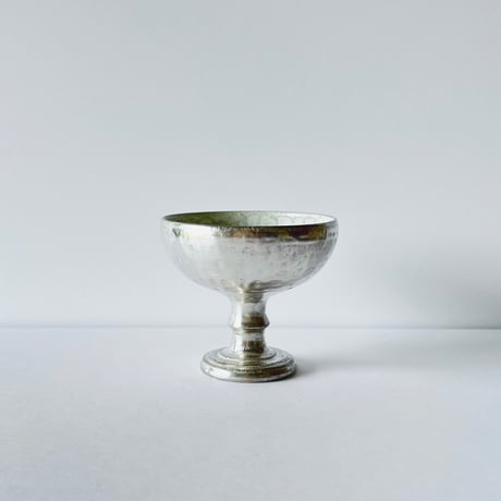 TN−113 谷井直人　銀彩ビードロゴブレット Naoto Tanii Silver Glaze Bidoro Goblet