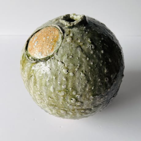 Tー68 辻村史朗　伊賀丸壺　共箱有　Shiro Tsujimura Iga Round Vase