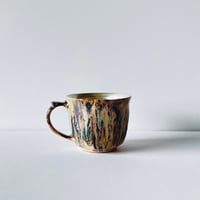TN−118 谷井直人　銀彩黒流マグカップ Naoto Tanii Silver Glaze Black Flow Mug
