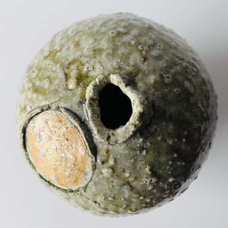 Tー68 辻村史朗　伊賀丸壺　共箱有　Shiro Tsujimura Iga Round Vase