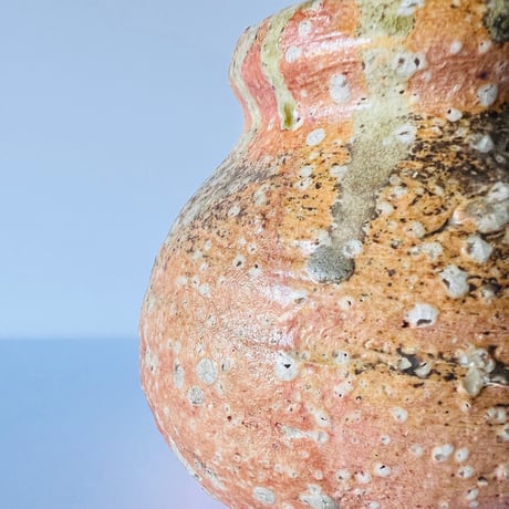 T−143 辻村史朗　信楽小壺　共箱有　Shiro Tsujimura Shigaraki Small Jar