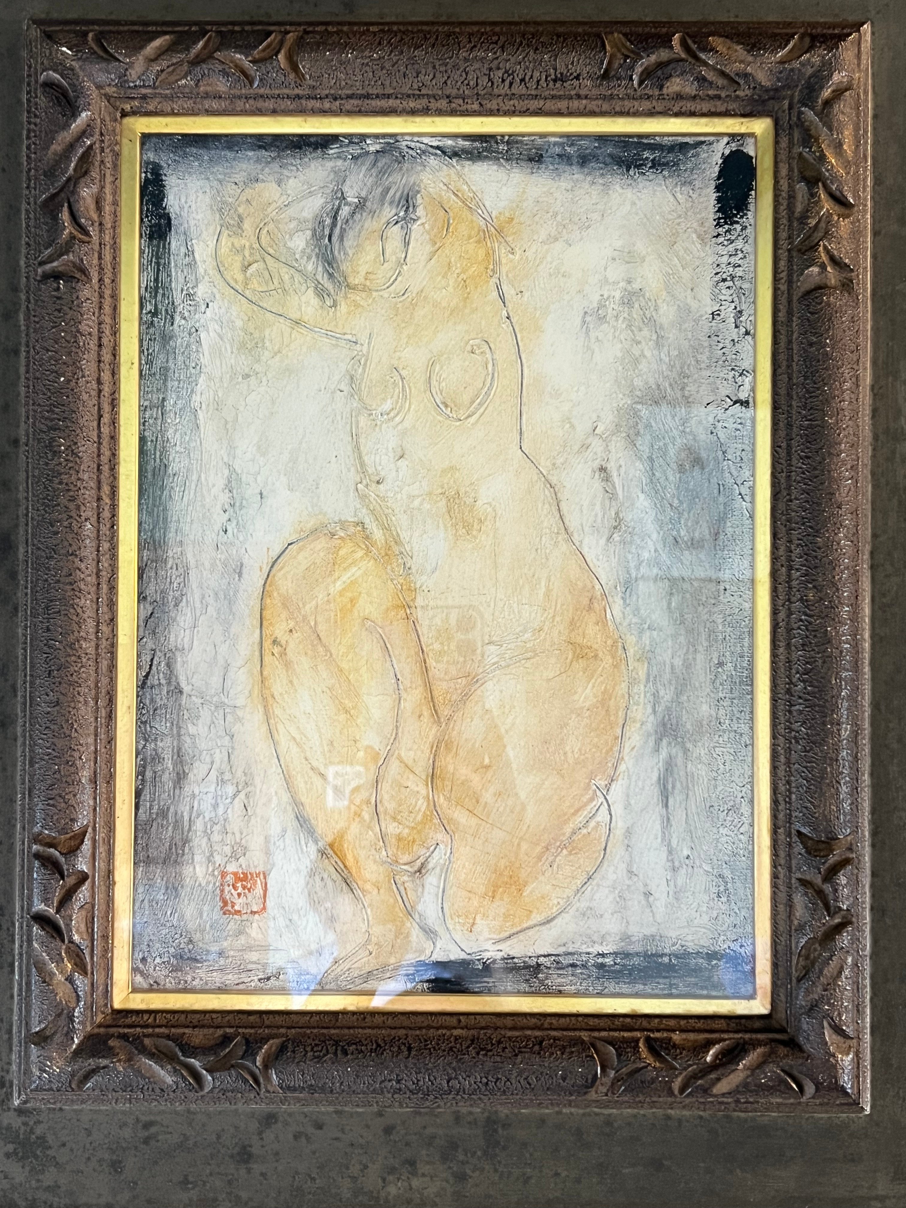 辻村史朗　油絵　四号　「蕨」 original