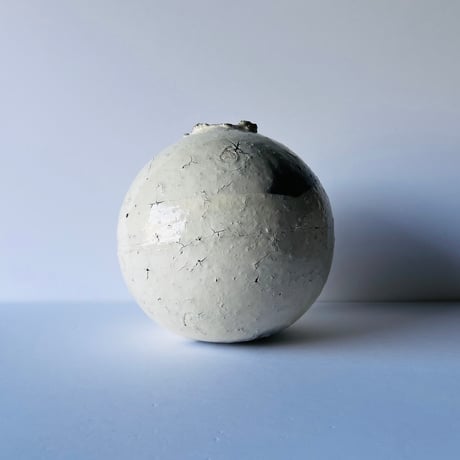 T−66 辻村史朗　粉吹丸壺　共箱有　Shiro Tsujimura: Powdered Round Pot