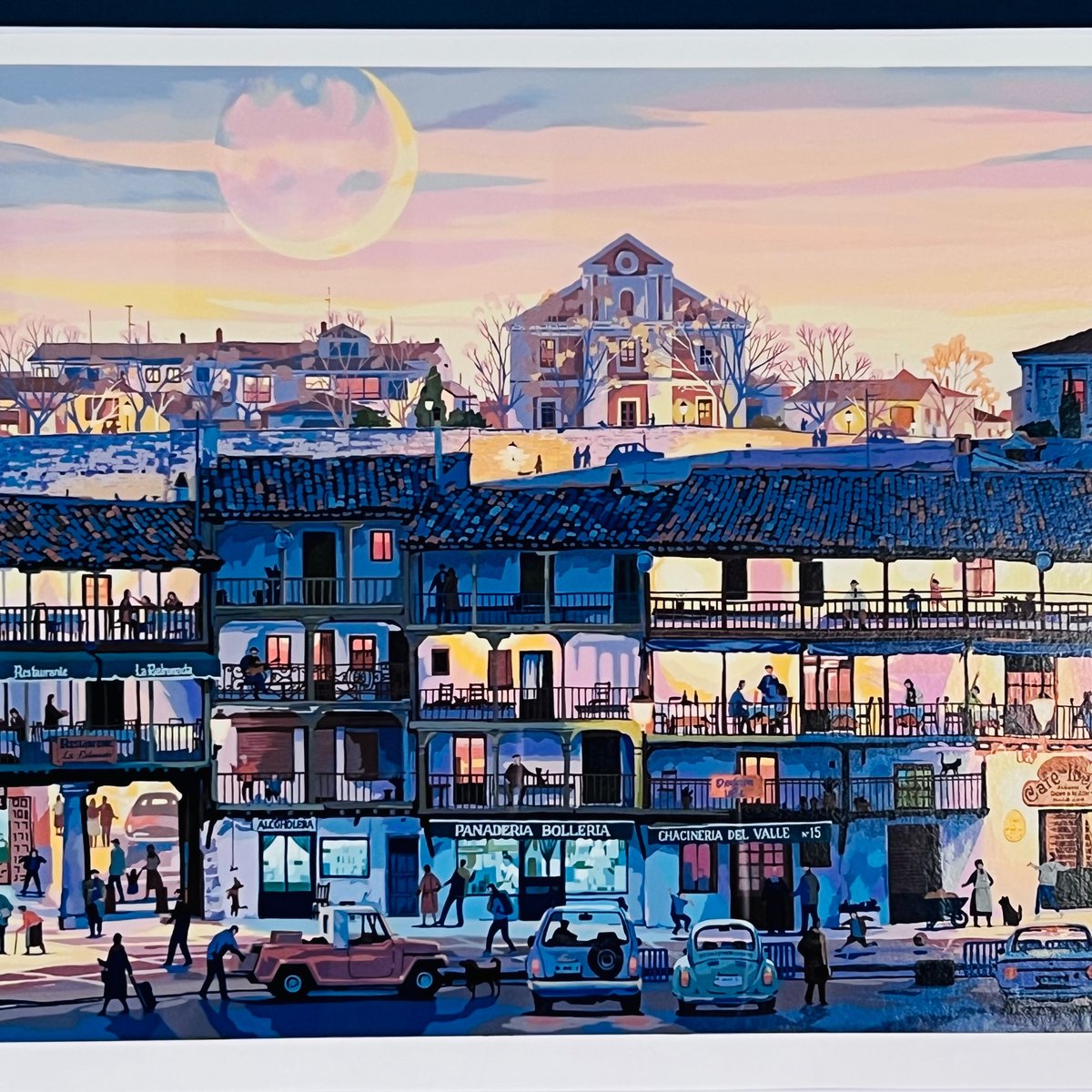 STー1 笹倉鉄平 「マヨール広場」 シルクスクリーン Teppei Sasakura –