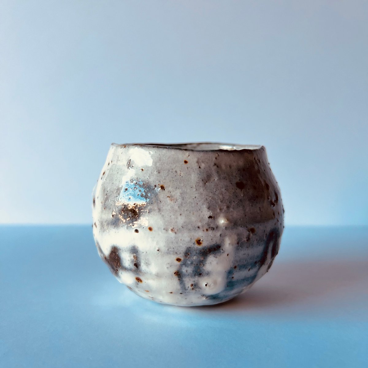 Tー79 辻村史朗 粉吹ワインカップ 共箱有 Shiro Tsujimura “Kohiki