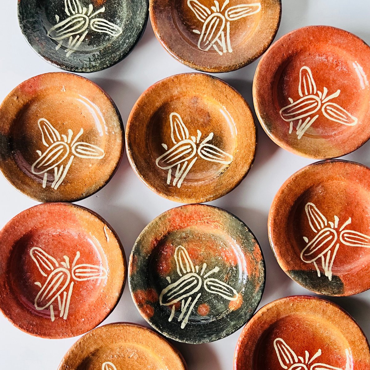 e2831 赤楽 図変 小皿 浅尾宗筌 共箱 径12cm 絵変 銘々皿 e2831 赤楽