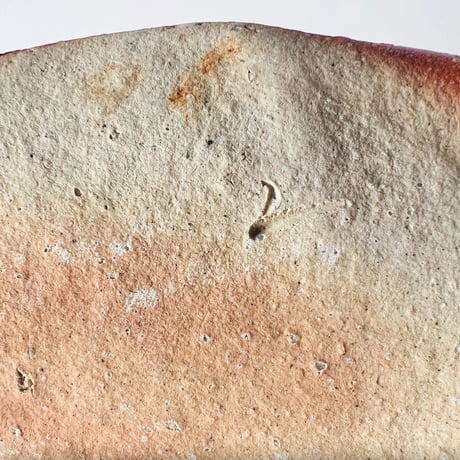 T−117 辻村史朗　伊賀葉皿　共箱付　Shiro Tsujimura Leaf-Shaped Plate