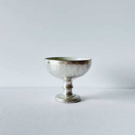 TN−113 谷井直人　銀彩ビードロゴブレット Naoto Tanii Silver Glaze Bidoro Goblet