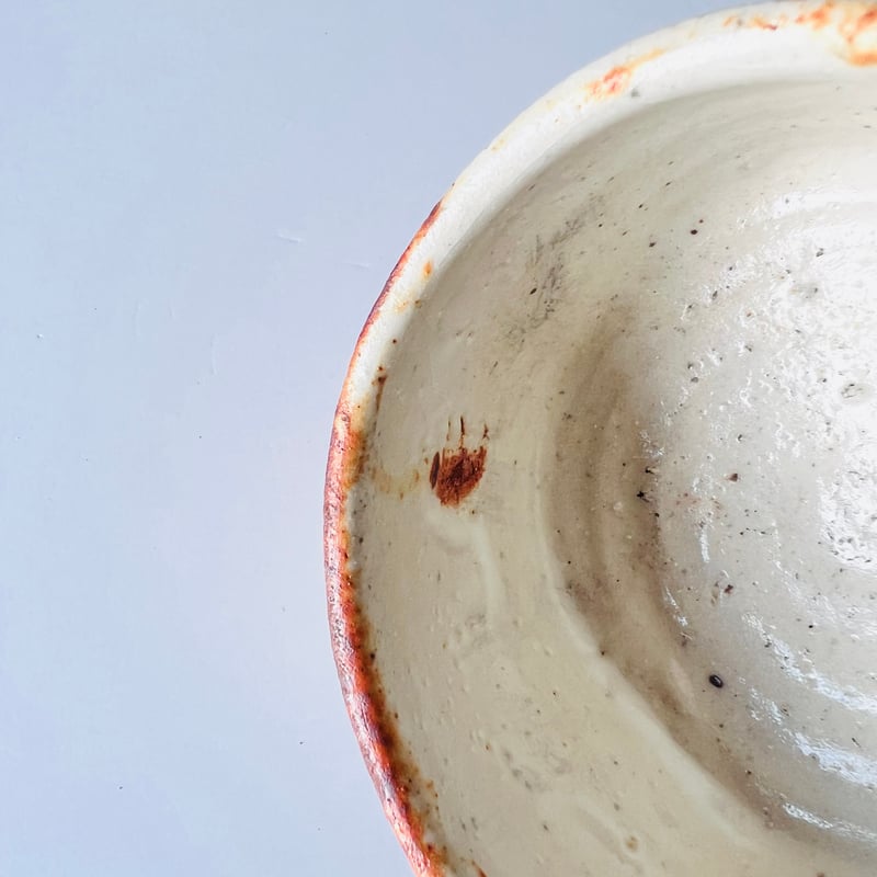 T-72辻村史朗 志野茶碗 共箱有 Shiro Tsujimura Shino tea bow