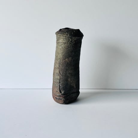 T-69 辻村史朗　備前花入　Shiro Tsujimura Bizen flower vase