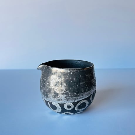 TN−100 谷井直人　銀彩ぐりぐり湯冷し　Silver-Glazed “Guriguri” Yuzamashi (Water Cooler)