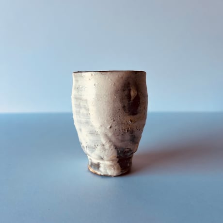 Tー86 辻村史朗　粉吹ぐい呑　共箱有　Shiro Tsujimura Powdered Sake Cup
