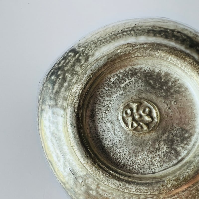 TN−112 谷井直人 銀彩ビードロ四方皿 Naoto Tanii Silver Glaze