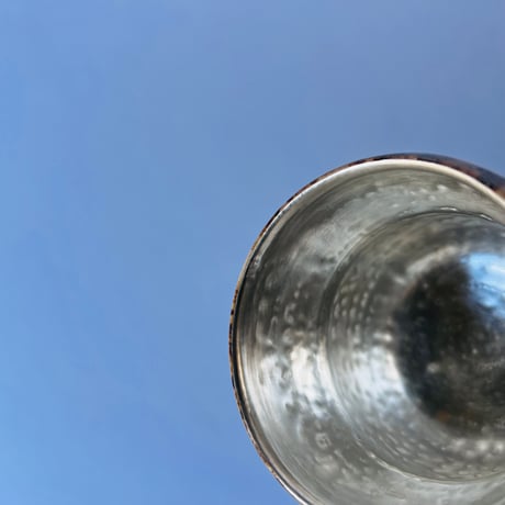 TNｰ86 谷井直人　銀彩黒流マグカップ　Silver-Glazed Black Drip Mug