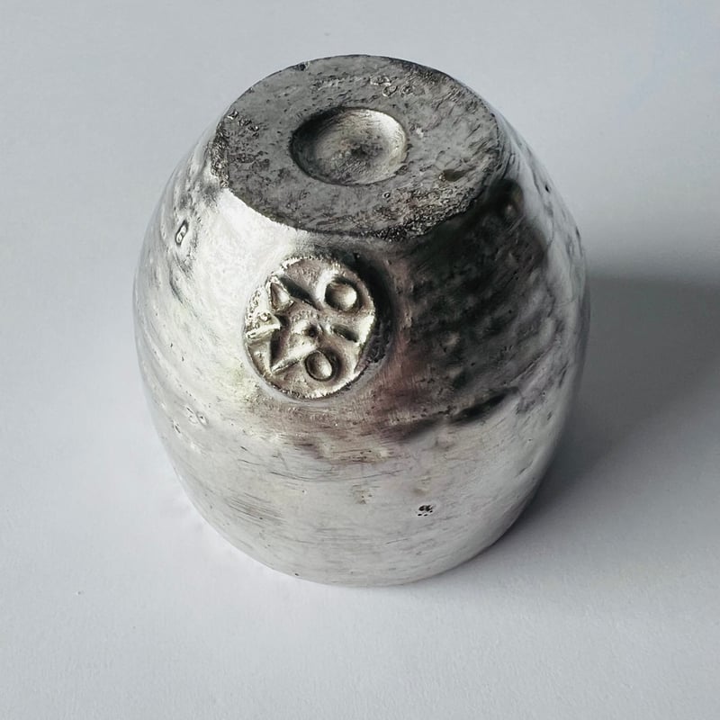 TNー73 谷井直人 銀彩ビードロ杯 Naoto Tanii – Silver-Glazed