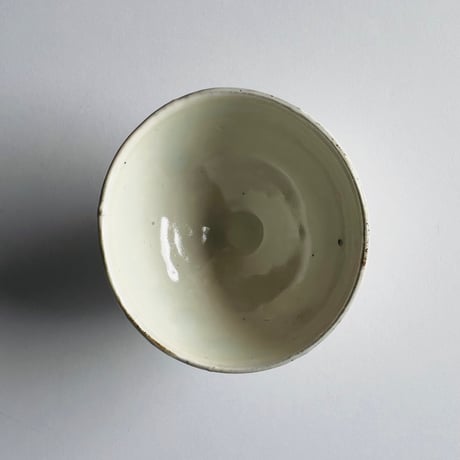 Tー48 辻村史朗　粉引きぐい呑　共箱付き　Shiro Tsujimura, Kohiki Sake Cup, with box