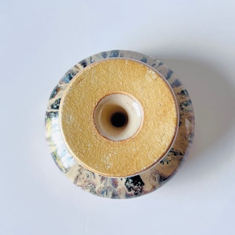 TN−114 谷井直人　黒流青磁貫入ゴブレット Naoto Tanii Black Flow Celadon Crackled Goblet