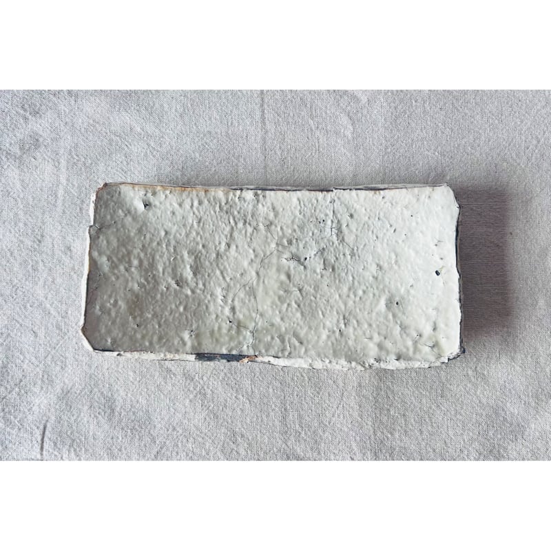 T−124 辻村史朗 粉吹四方皿 共箱付（後日発送）Shiro Tsujimura Small