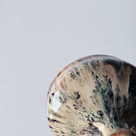 TN−114 谷井直人　黒流青磁貫入ゴブレット Naoto Tanii Black Flow Celadon Crackled Goblet