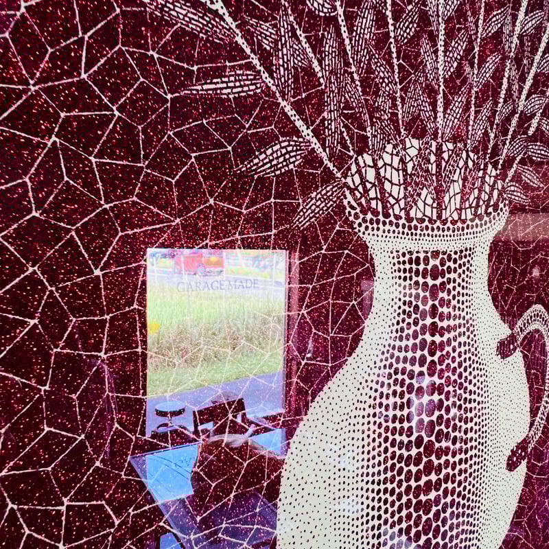 Kー1 草間彌生 「FLOWERS（花）」シルクスクリーン（ラメ）Yayoi