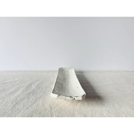 T−123 辻村史朗　粉吹長皿　共箱付　Shiro Tsujimura Kofuki Rectangular Plate