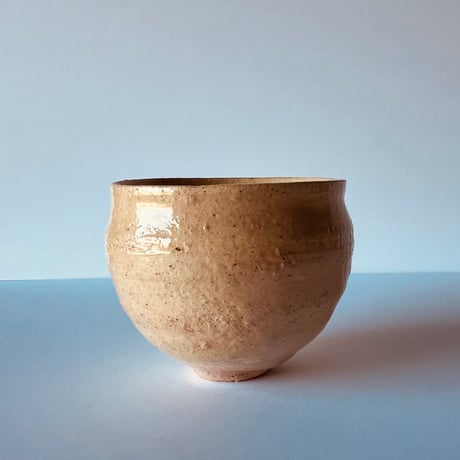 Tー78 辻村史朗　井戸ワインカップ　共箱有　Shiro Tsujimura Ido wine cup