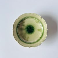 OSー3 岡本修一　青唐津四方皿　Shuichi Okamoto  Blue Karatsu Square Plate