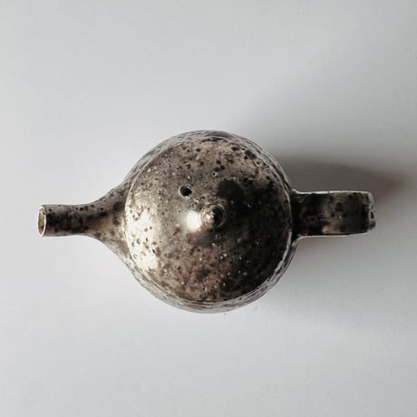 TNー41 谷井直人　銀彩まだらポット　 Naoto Tanii Silver glaze mottled pot