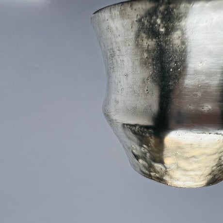 TNー39 谷井直人　銀彩コーヒーカップ&ソーサー　 Naoto Tanii Silver-glazed coffee cup and saucer