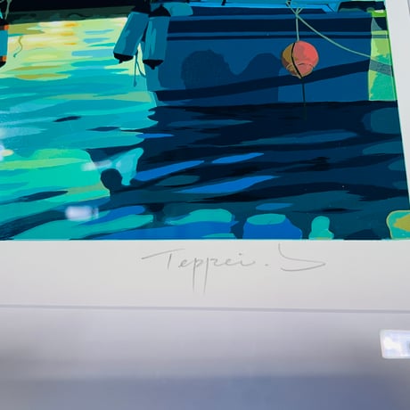 STー2  笹倉鉄平　「プエルトバヌス」シルクスクリーン　Teppei Sasakura – “Puerto Banús” Silkscreen