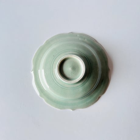 OS−5 岡本修一　青白磁四方皿　Shuichi Okamoto Blue-and-White Porcelain Square Plate