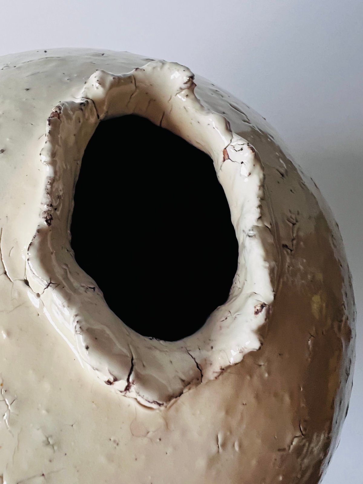 辻村史朗　粉引　丸壺 辻村史朗粉引丸壺