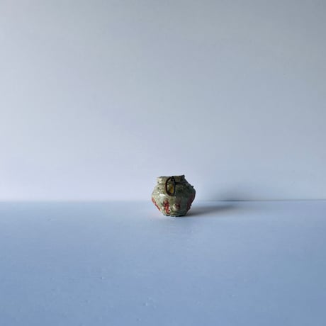 Tｰ55 辻村史朗　伊賀蹲掛花入　共箱有　Shiro Tsujimura Iga Uzukumaru Flower Vase