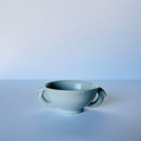 Sー15 鈴木大弓　白磁耳付豆鉢　HIroyumi Suzuki  White Porcelain Ear-Handled Bowl