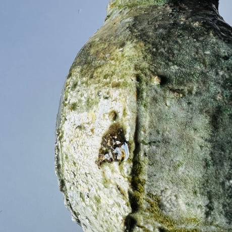 K−11 神山清子　信楽自然釉　窯変壺　Kiyoko Kamiyama, Shigaraki Natural Glaze, Kiln-Changed Vase