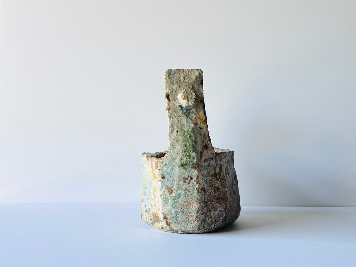 秀作　神山清子　信楽焼「手桶花入れ」 K−10 神山清子 信楽手桶花入れ | GARAGE MADE