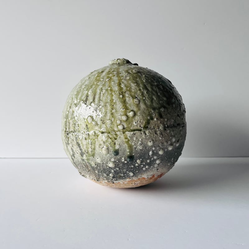 Tー68 辻村史朗 伊賀丸壺 共箱有 Shiro Tsujimura Iga Round Va