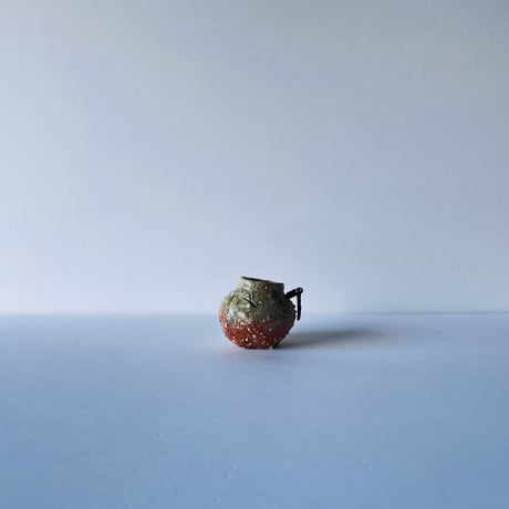 Tｰ57 辻村史朗　伊賀蹲掛花入　共箱有　Shiro Tsujimura Iga Uzukumaru Flower Vase