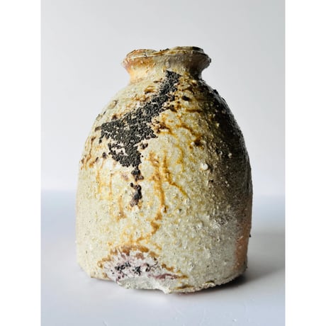 T-70 辻村史朗　信楽蹲　共箱有　Shiro Tsujimura Shigaraki Stone Monument
