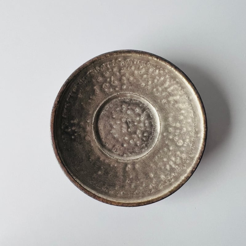 TN−18 谷井直人 銀彩カップ&ソーサー Naoto Tanii Silver-glazed